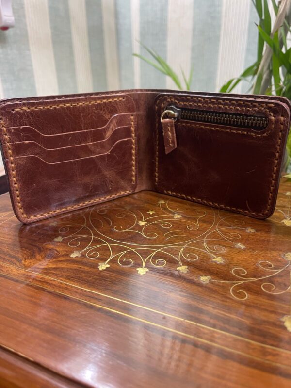 WALLET CRUNCH BROWN WITH ZIP - Image 3