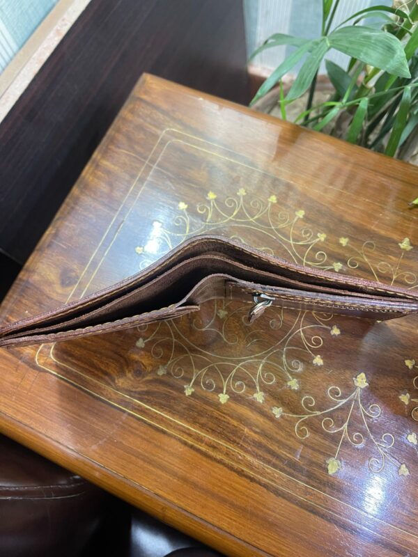 WALLET CRUNCH BROWN WITH ZIP - Image 4