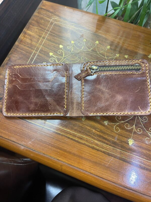 WALLET CRUNCH BROWN WITH ZIP - Image 2