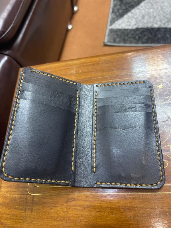 HALF LONG WALLET IN BLACK GLACE - Image 2